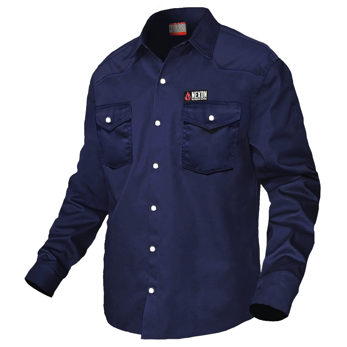 Nexon FR Shirt Navy Blue With Pearl Snap Buttons