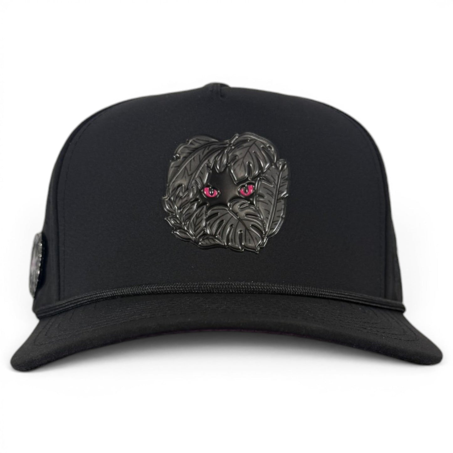 Night Stalker Golf Hat | Snapback Cap | Built-in Magnetic Ball Marker Holder + Marker Included | Adjustable | Animal Eyes Black