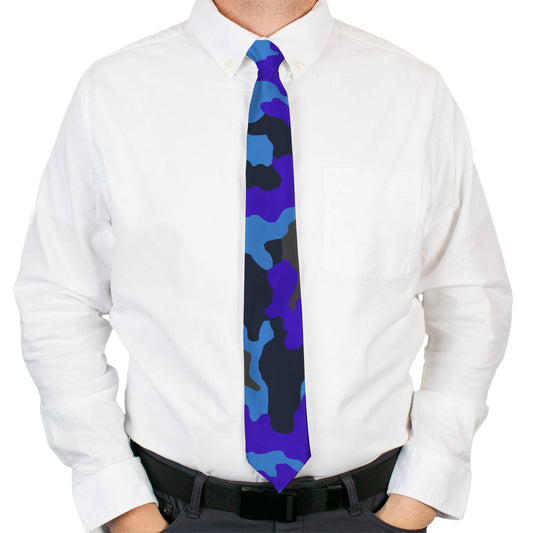 Buckle-Down Necktie - Camo Blue