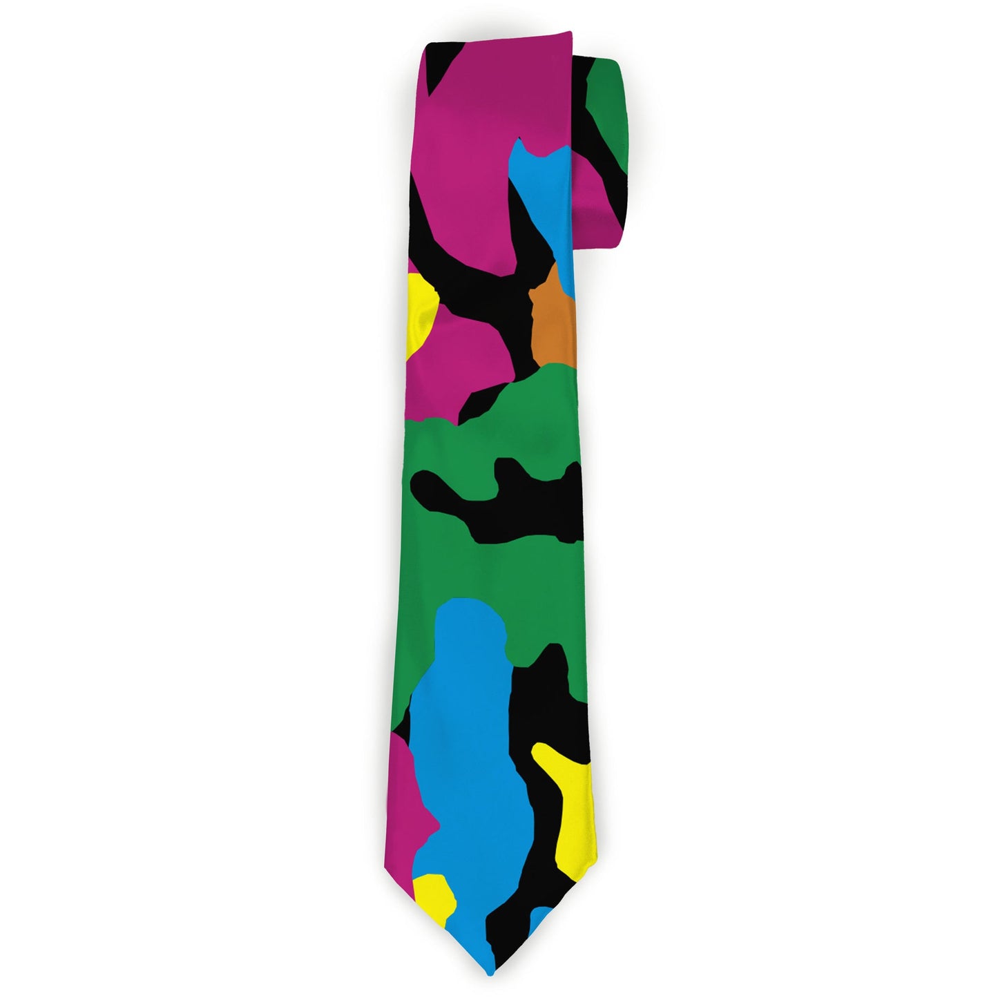 Buckle-Down Necktie - Camo Multi Neon