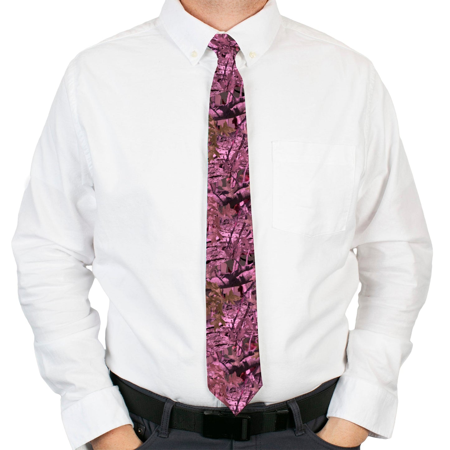 Buckle-Down Necktie - Hunting Camo Pinks
