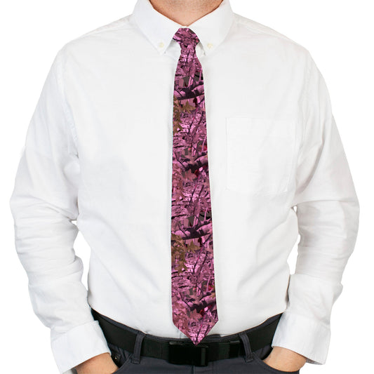 Buckle-Down Necktie - Hunting Camo Pinks
