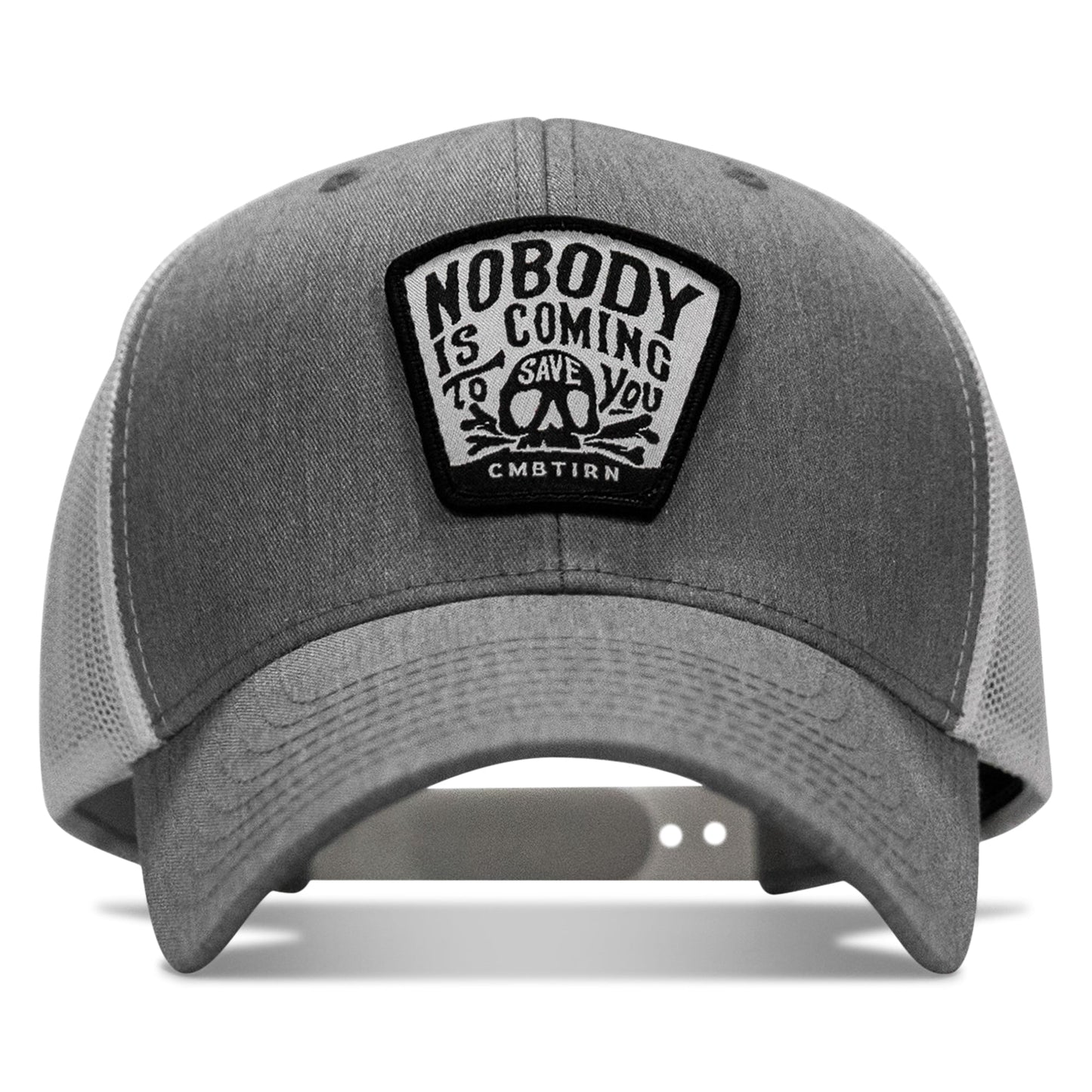Nobody Is Coming To Save You Skull Patch Snapback Hat