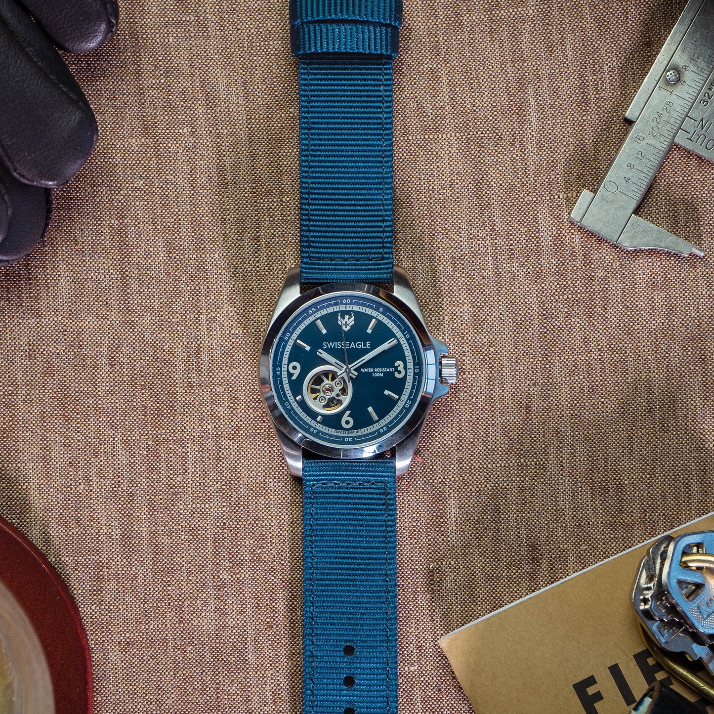 Steel Blue Two Piece NATO® style Watch Band