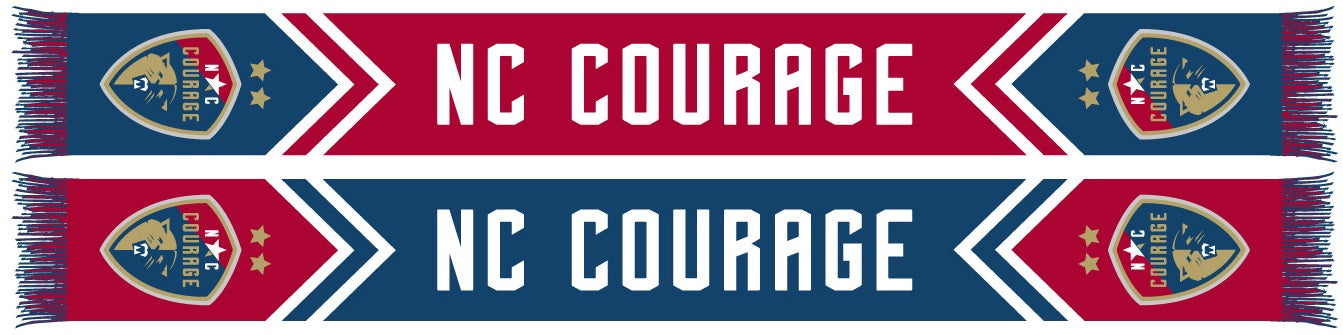 NORTH CAROLINA COURAGE SCARF- Chevron (HD Knit)