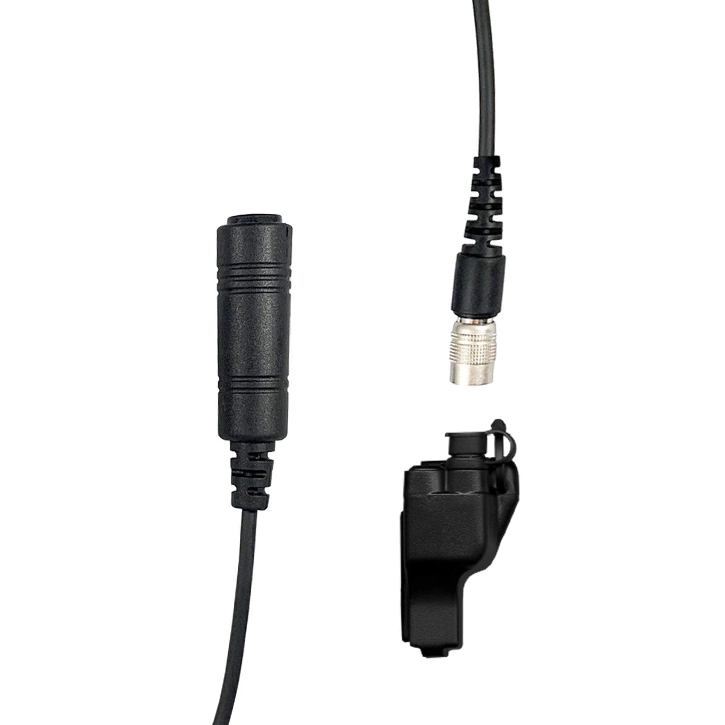 Tactical Radio Connector Cable & Push To Talk Adapter for Headset: NATO/Military Wiring, Gentex, Ops-Core, OTTO, Select Peltor Models, Helicopter - EF Johnson: All 51, 5000, 5100, 7700, 8100 Series, Ascend, Kenwood VP400, VP600, VP900 & More