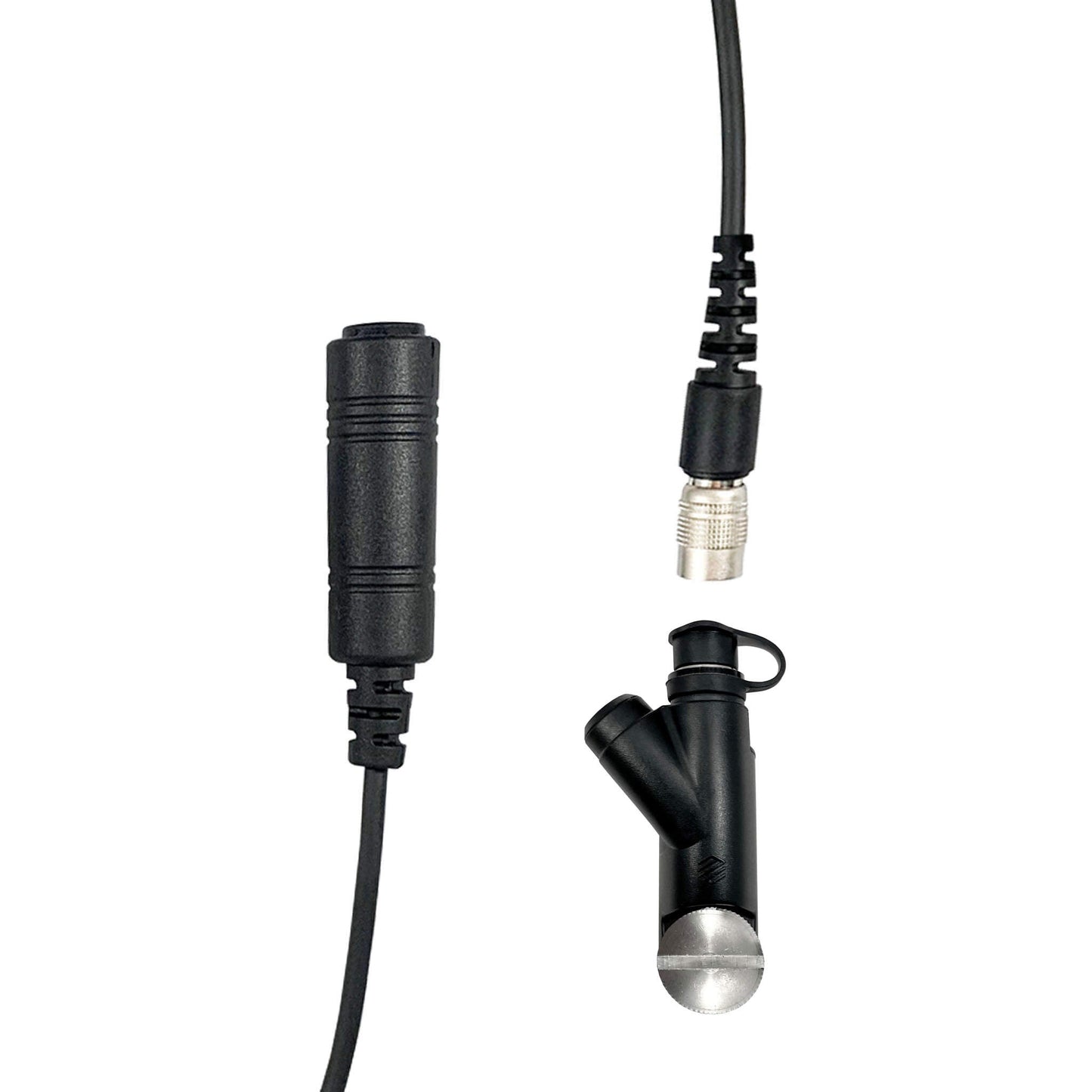 Tactical Radio Amplified Connector Cable & Push To Talk Adapter for Headset: NATO/Military Wiring, Gentex, Ops-Core, OTTO, TEA, David Clark, MSA, Military Helicopter - Harris: XL-150/P, XG-100/P, XL-185/P/Pi, XL-200/P/Pi, XL-400