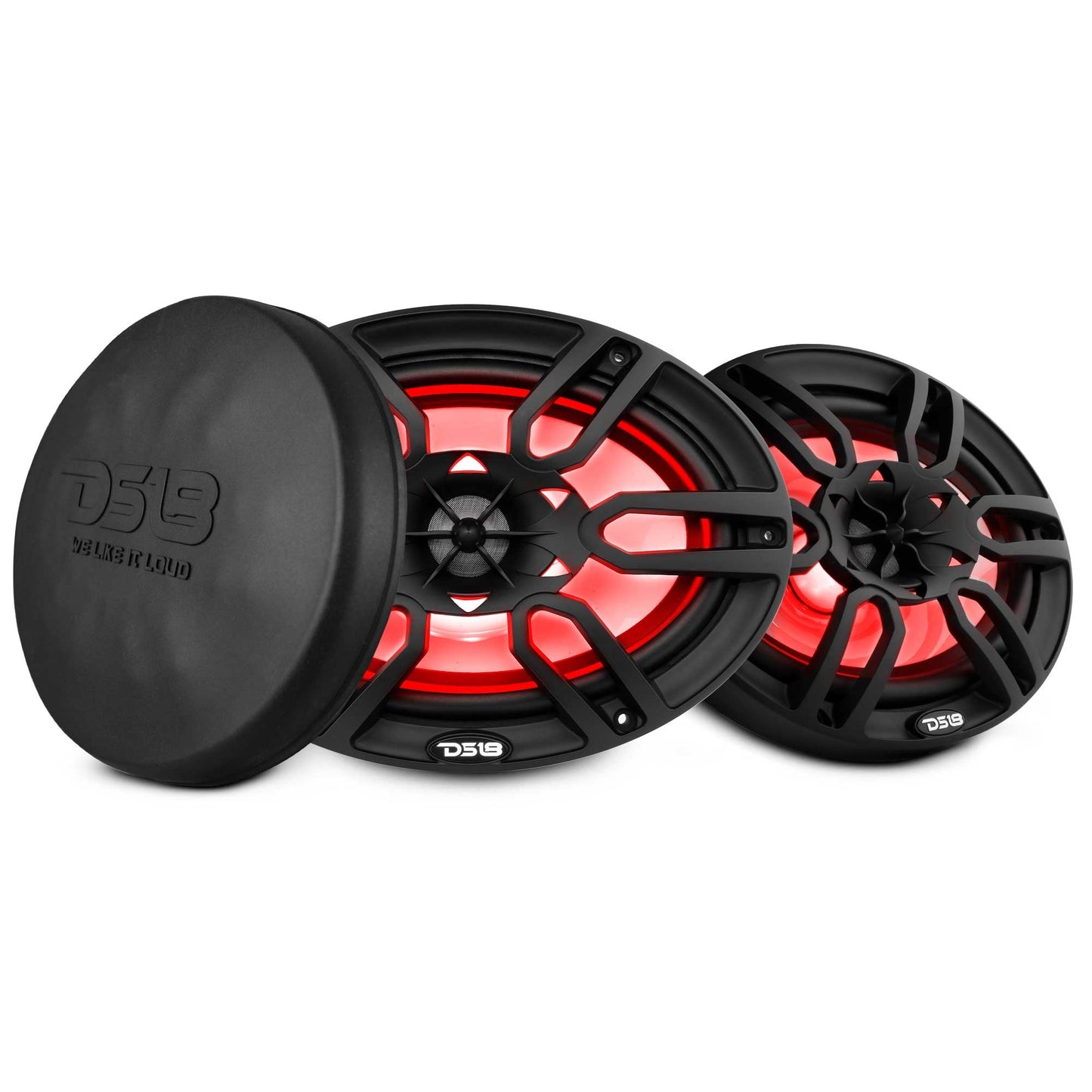 NXL 6x9" 2-Way Coaxial Marine Speaker with LED RGB Lights | 125W RMS 4-Ohm