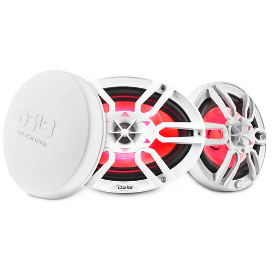 NXL 6x9" 2-Way Coaxial Marine Speaker with LED RGB Lights | 125W RMS 4-Ohm