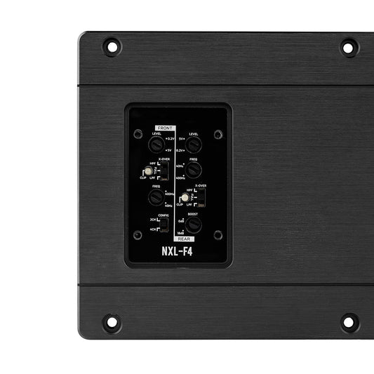 NXL 4-Channel Full-Range Class D IP67 Marine and Powersports Flush Mount Amplifier 4 x 100 Watts Rms @ 4-Ohm
