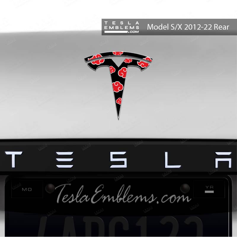 Naruto Akatsuki Tesla Emblem Decals (Front + Back) | Model S