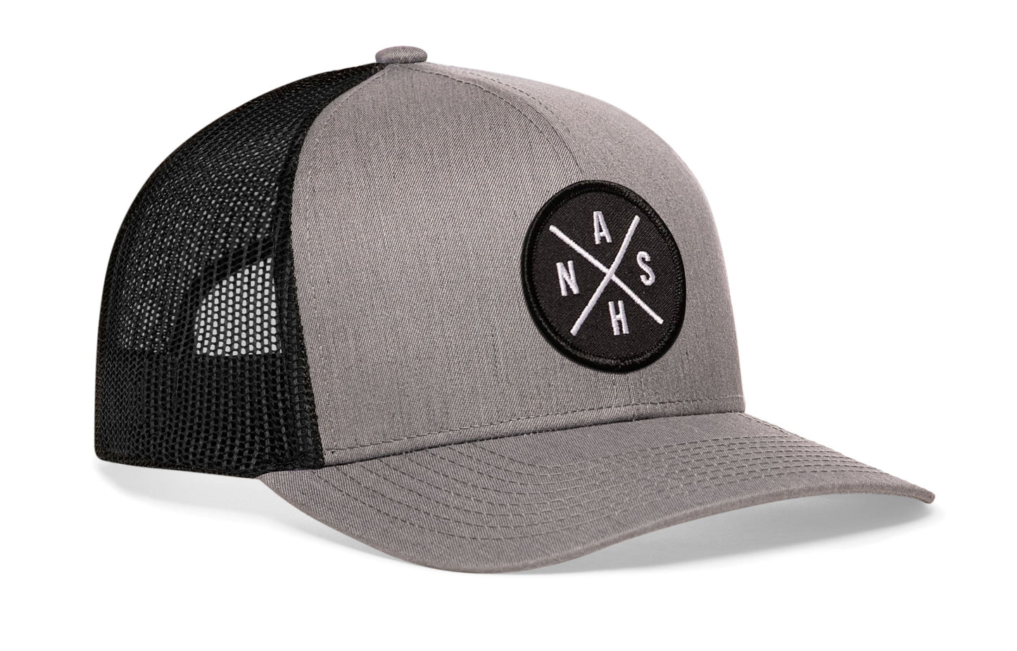Nashville Trucker Hat  |  Gray-Black NASH X Snapback