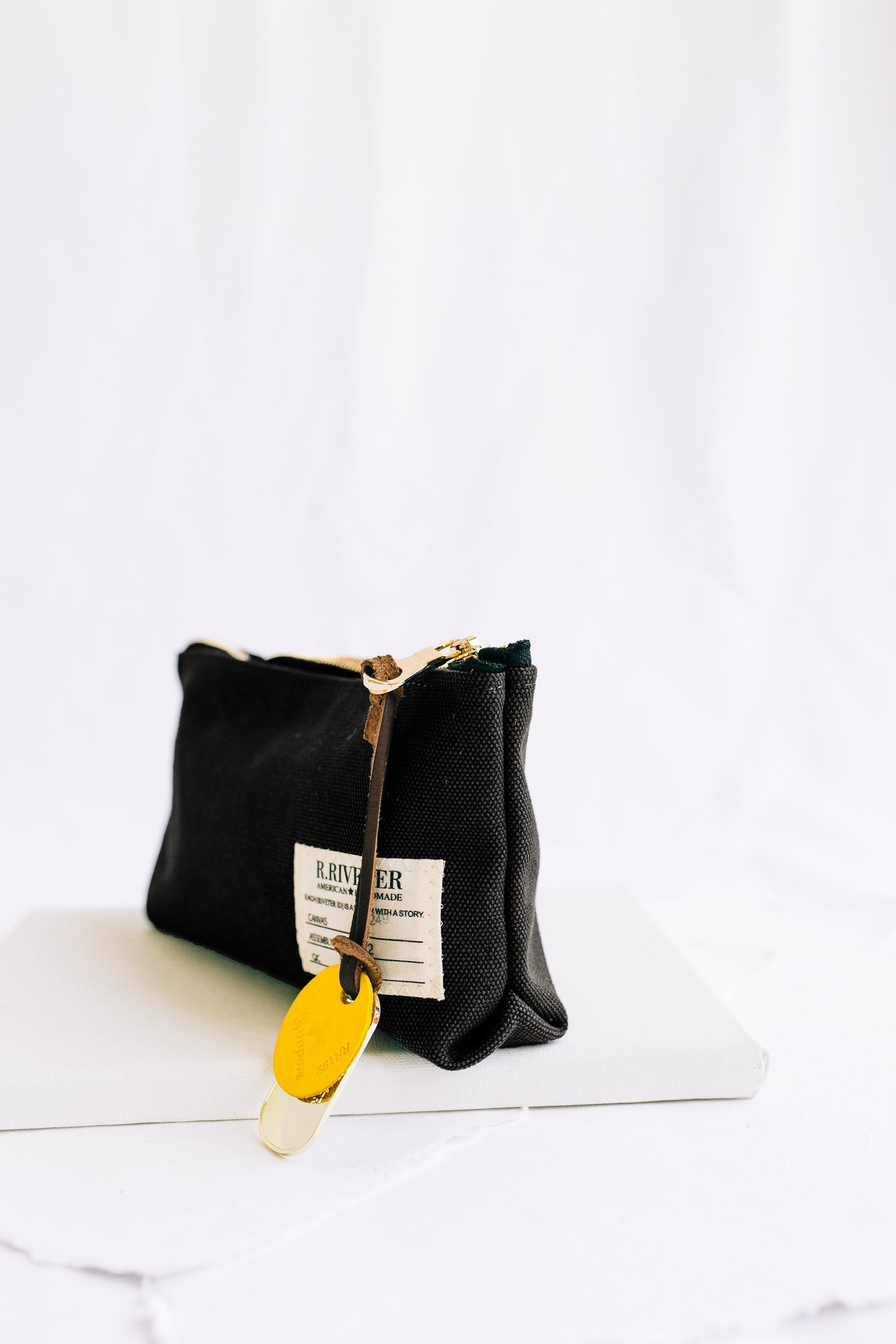 USGA Lucy | Signature Black Canvas Zipper Pouch