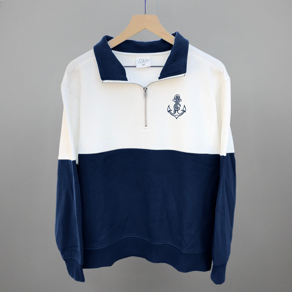 Anchor Doodle (Navy Blue) (Left Chest)