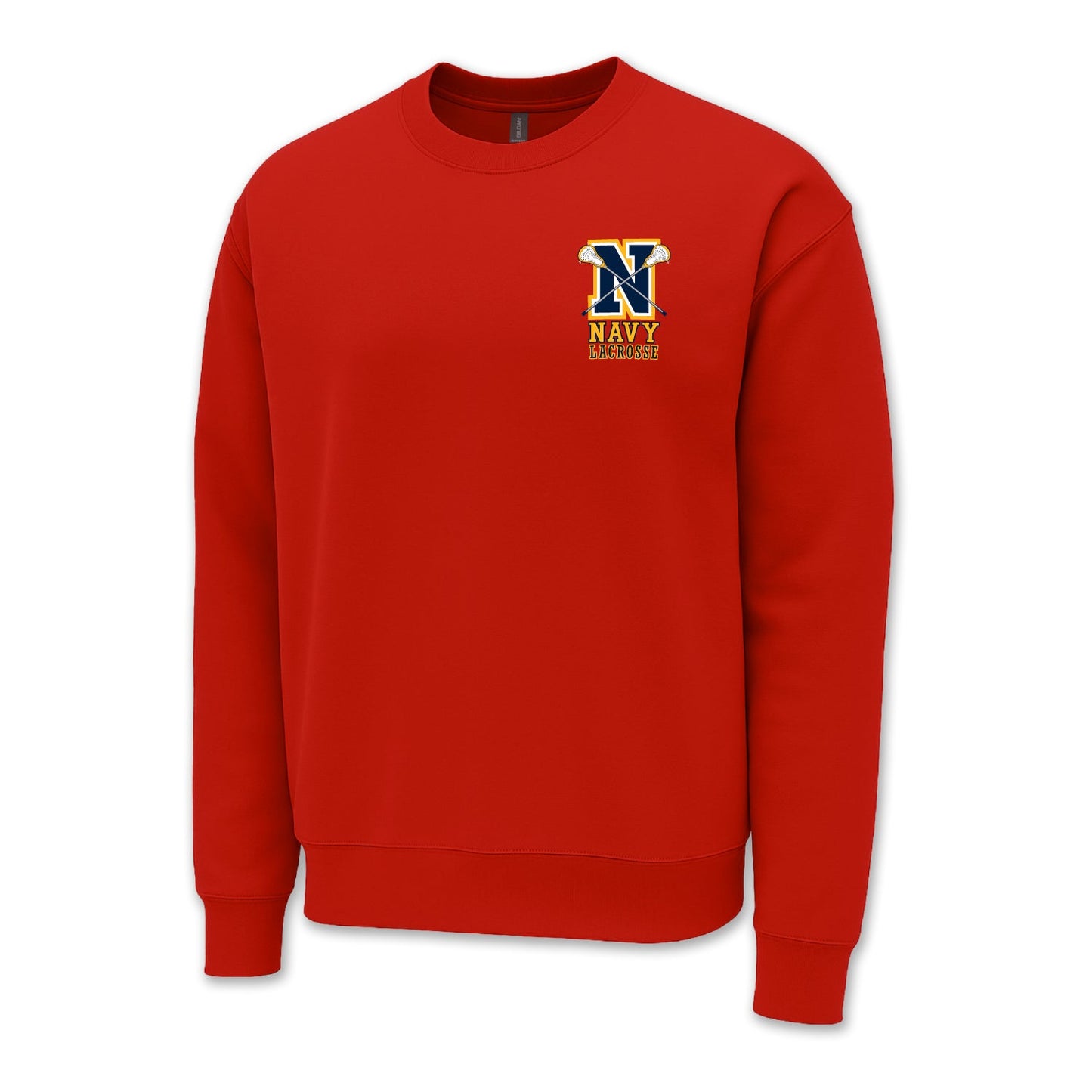 Navy Lacrosse Logo Crewneck