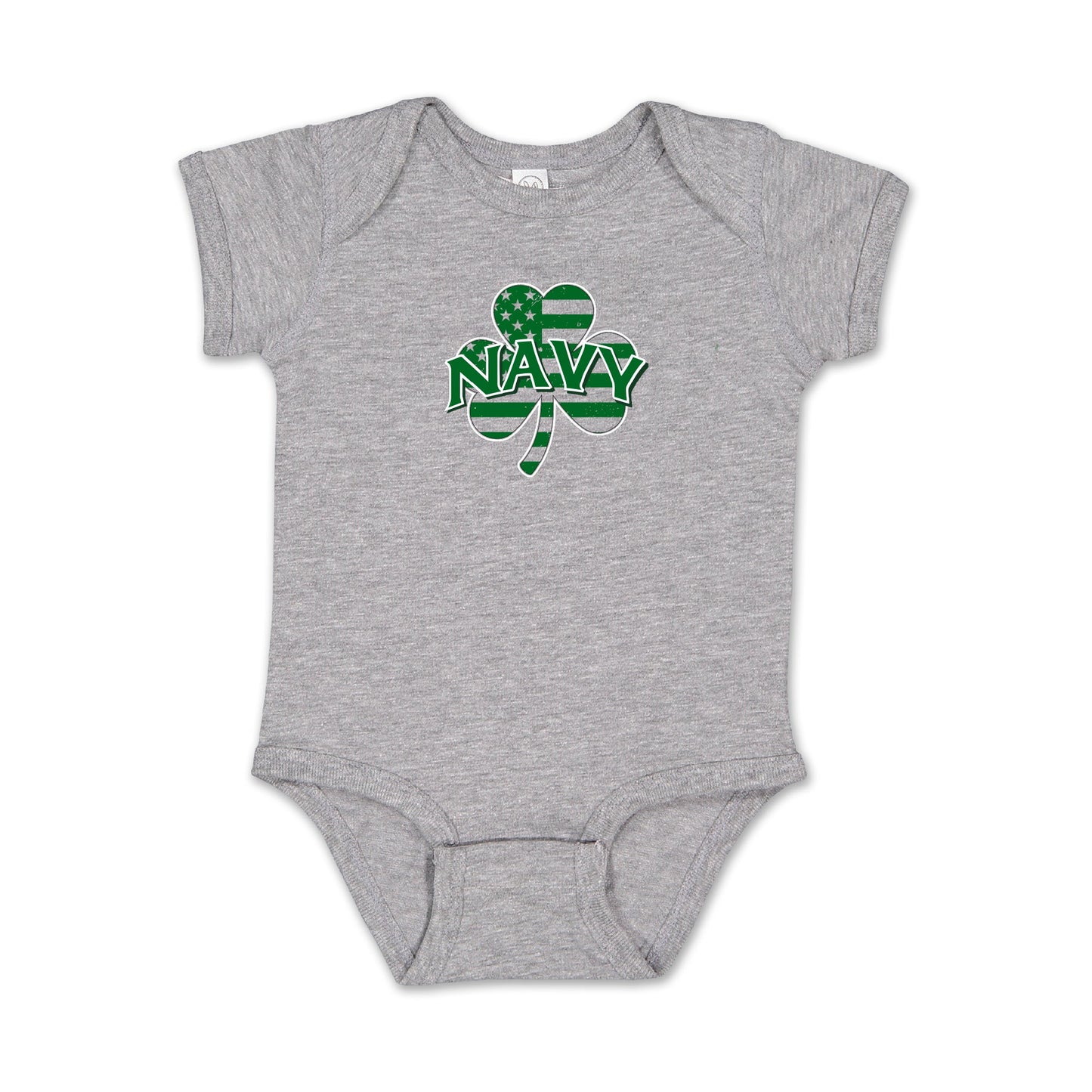 Navy Shamrock Infant Romper