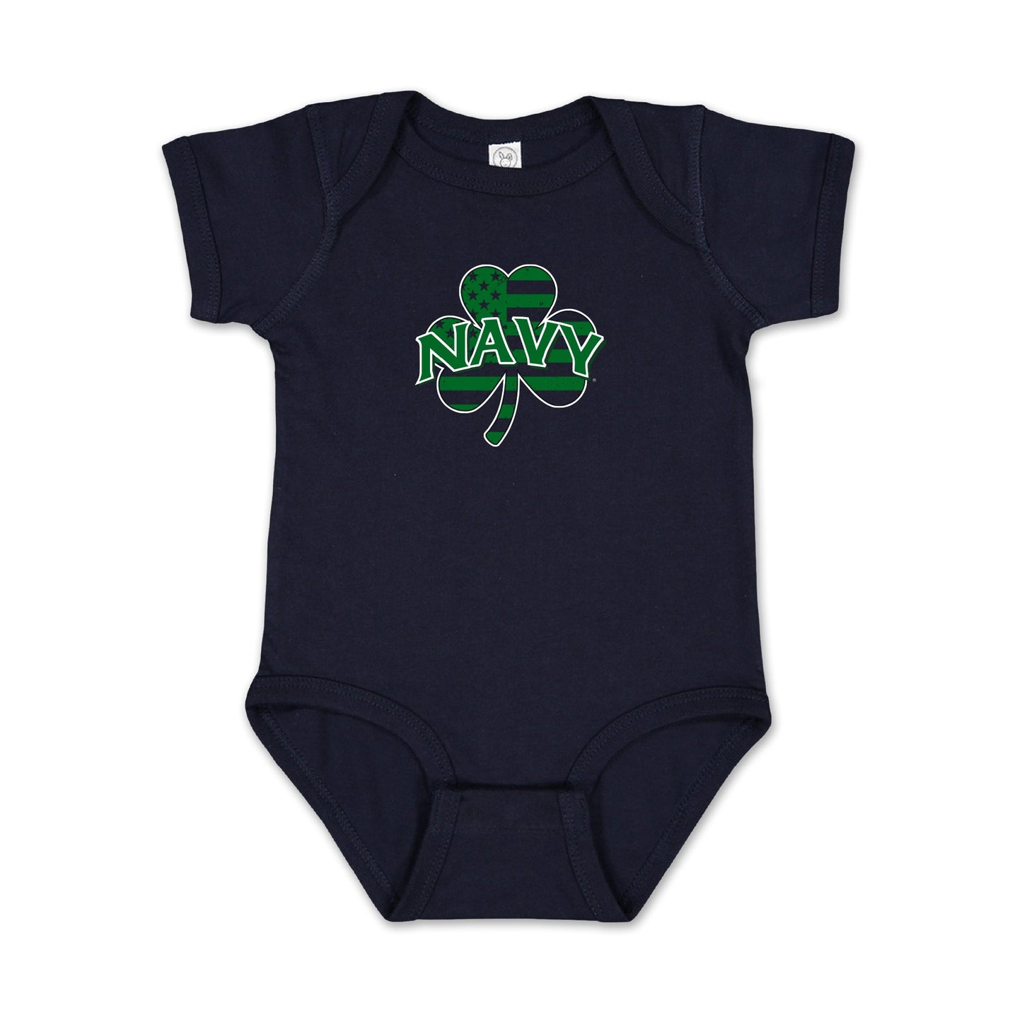 Navy Shamrock Infant Romper