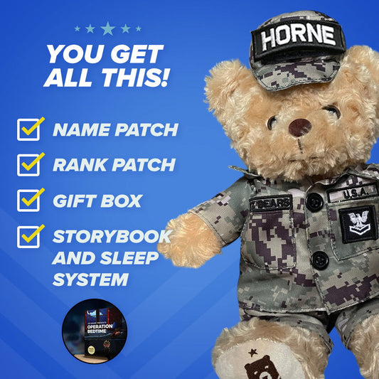 Navy Teddy Bear Cammo Personalized Bundle