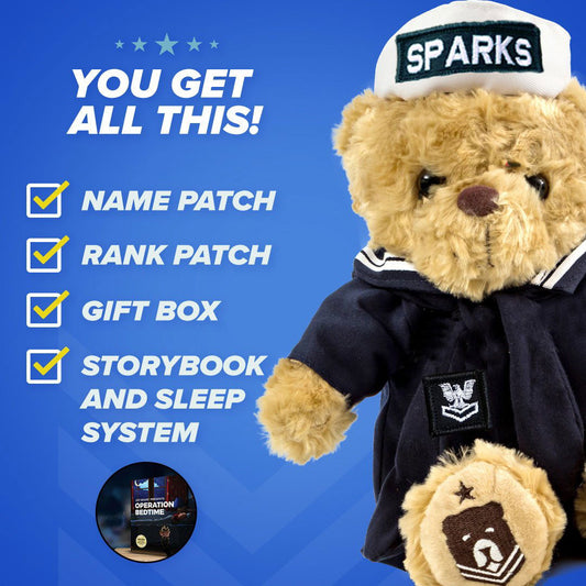 Navy Teddy Bear Personalized Bundle