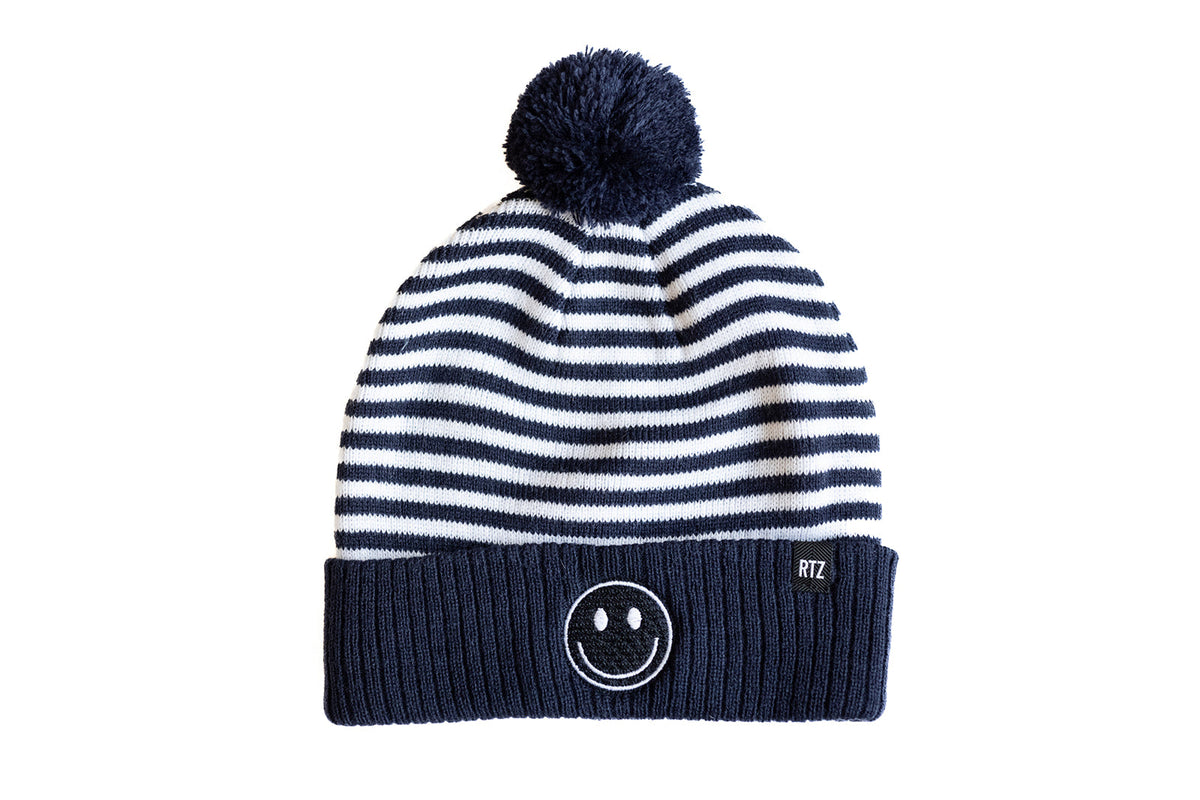 Smiley Pom Pom Hat