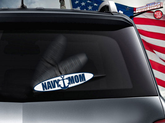 Navy Mom Anchor WiperTags