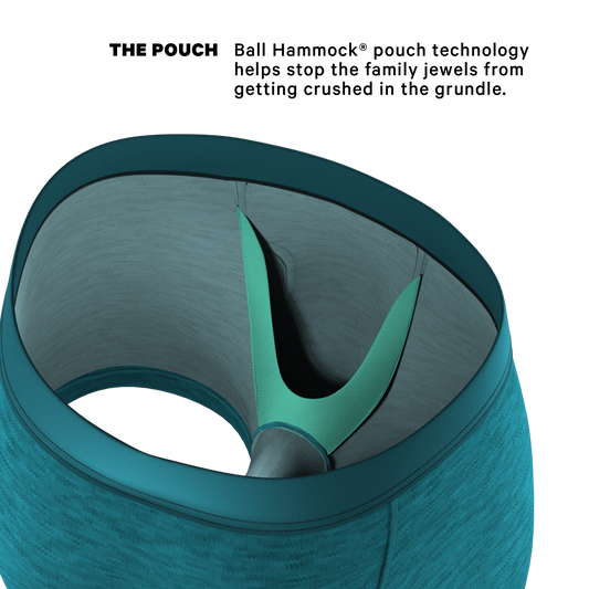 The Nerves of Teal | Teal Heather Ball Hammock® Pouch Trunks Underwear