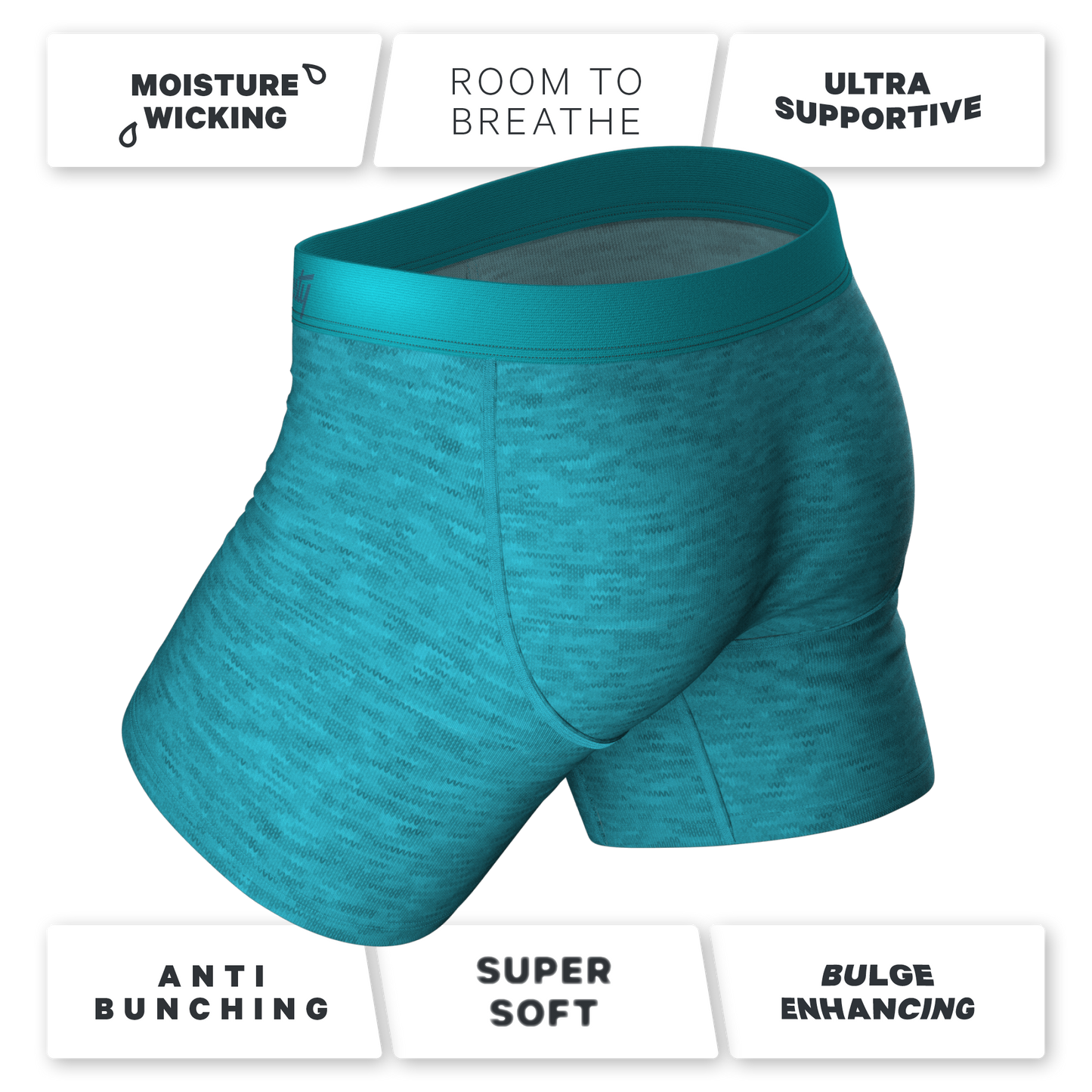 The Nerves of Teal | Teal Heather Ball Hammock® Pouch Underwear