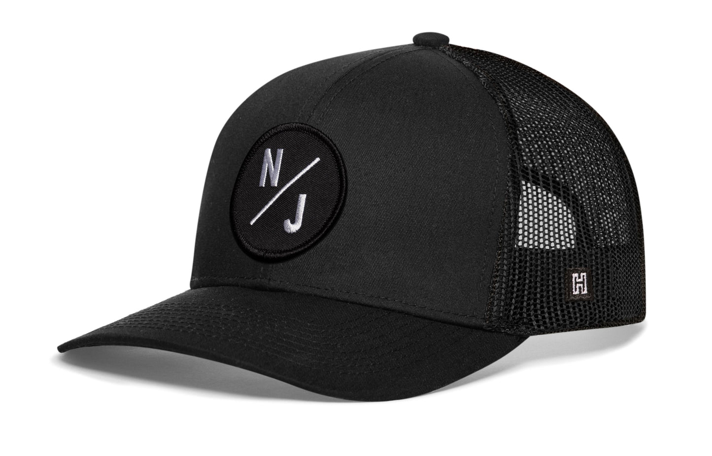 New Jersey Trucker Hat  |  Black NJ X Snapback