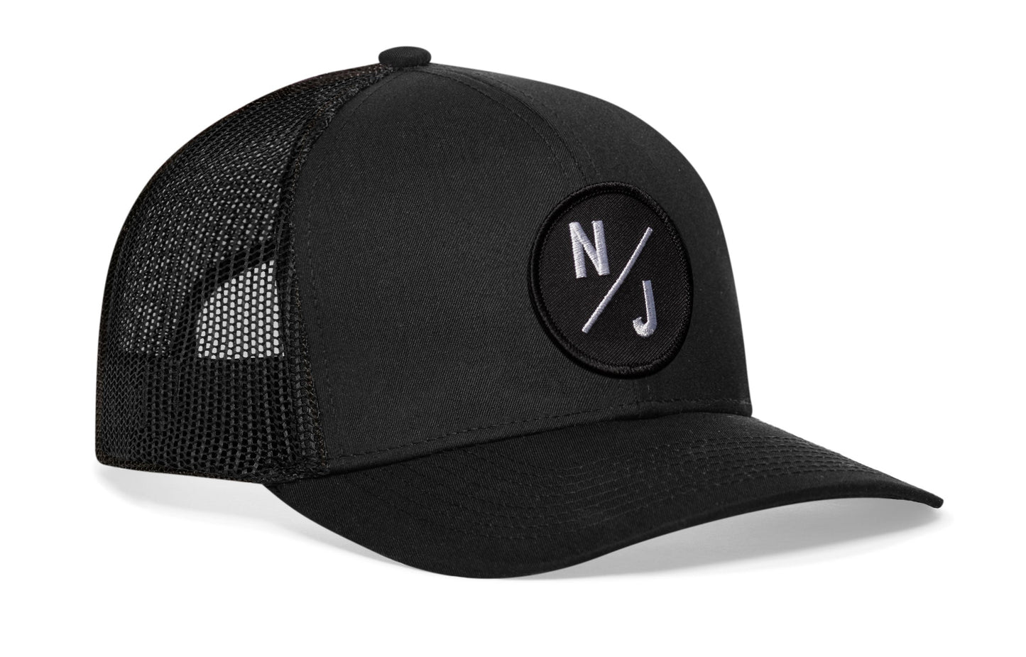 New Jersey Trucker Hat  |  Black NJ X Snapback