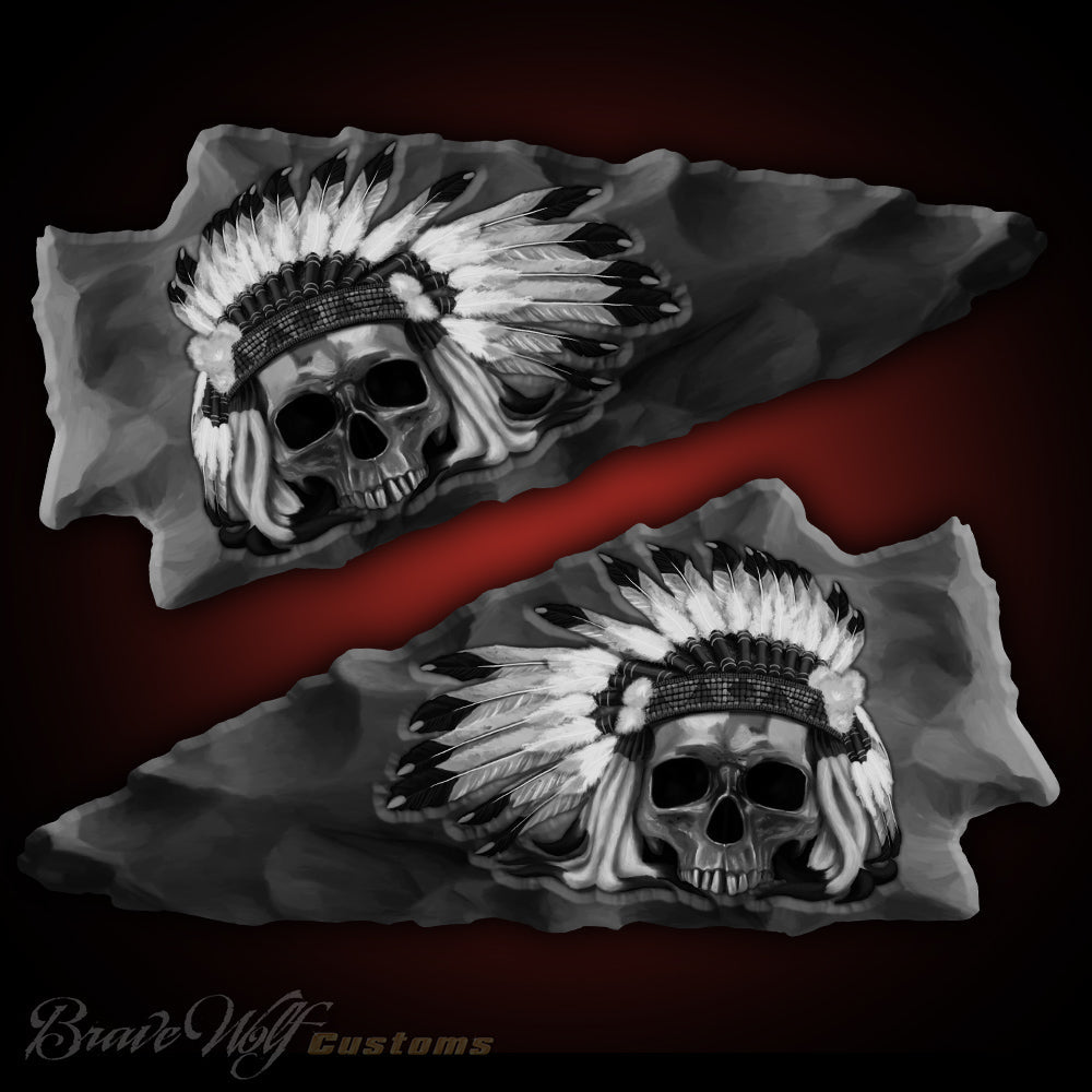 NEW Skull Warbonnet - Thunderstroke Models B&W