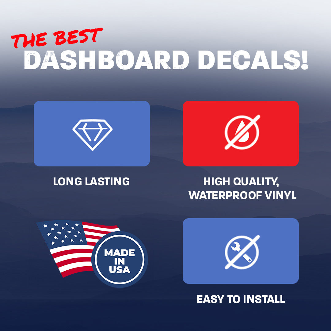 American Flag Dashboard Decal