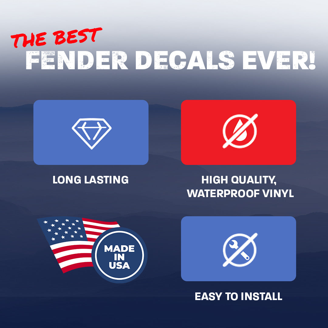 Snow Wave 2pc Vinyl Fender Decal