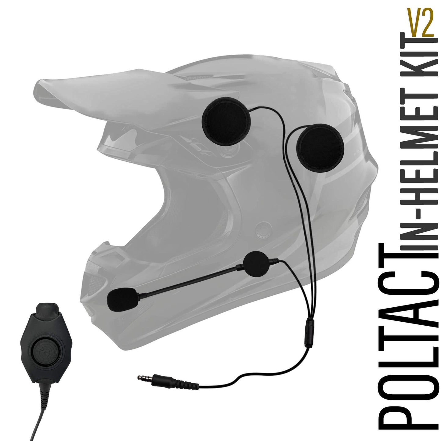 Tactical In Helmet & Push To Talk Kit - Quick Disconnect (Hirose): All Kenwood Multi-Pin TK & NX Series