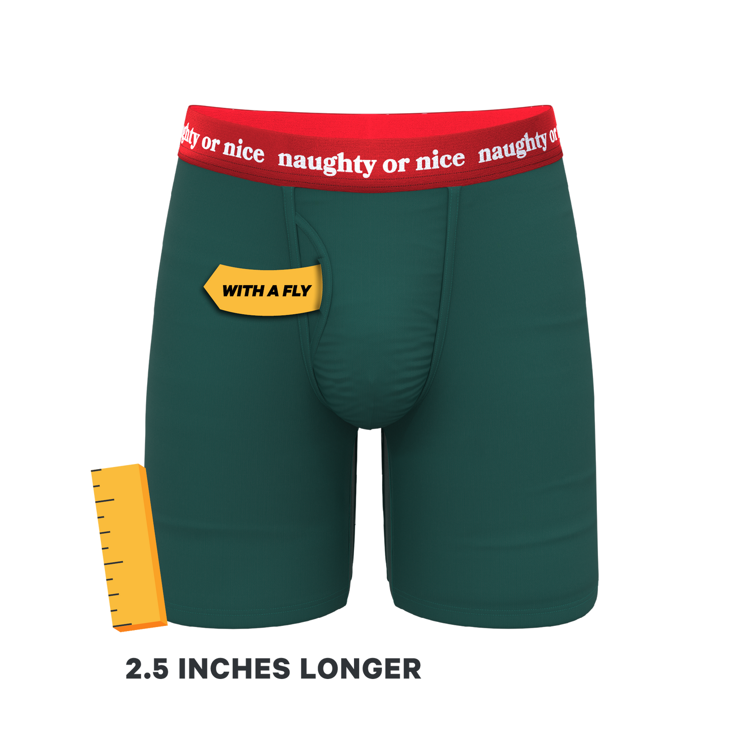 The Nice List | Flirty Waistband Long Leg Ball Hammock® Pouch Underwear With Fly