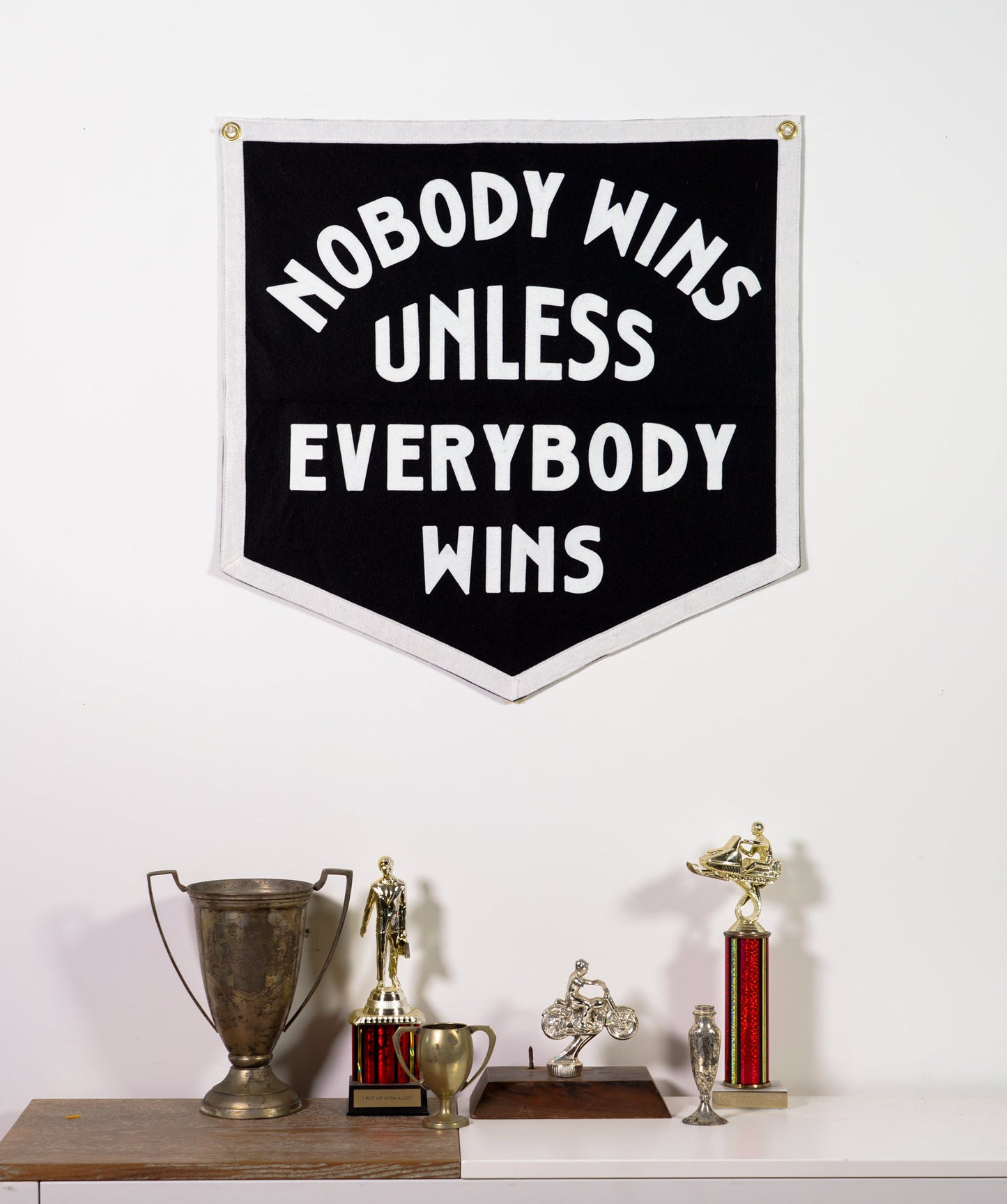 Nobody Wins Unless Everybody Wins Camp Flag