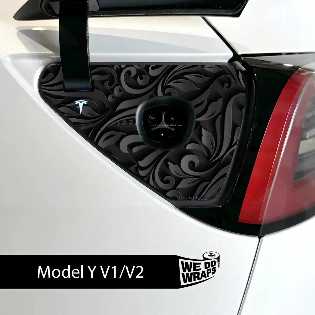 Nocturnal Petals Tesla Charge Port Wrap | Model Y