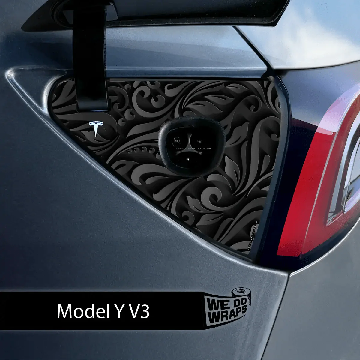 Nocturnal Petals Tesla Charge Port Wrap | Model Y