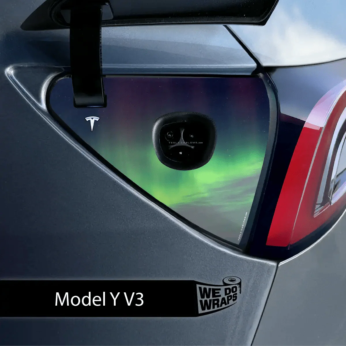 Northern Lights Tesla Charge Port Wrap | Model Y