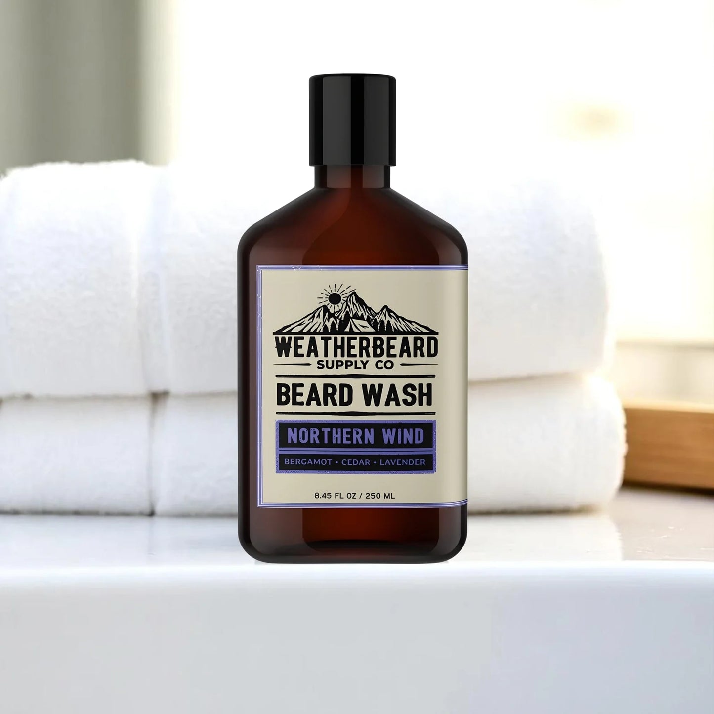 Northern Wind Beard Wash - Bergamot, Cedar, Lavender