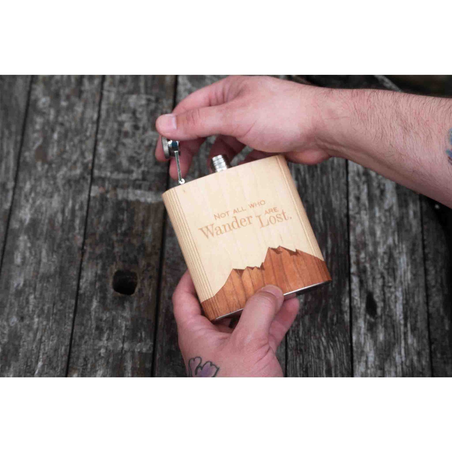 Not All Who Wander Flask