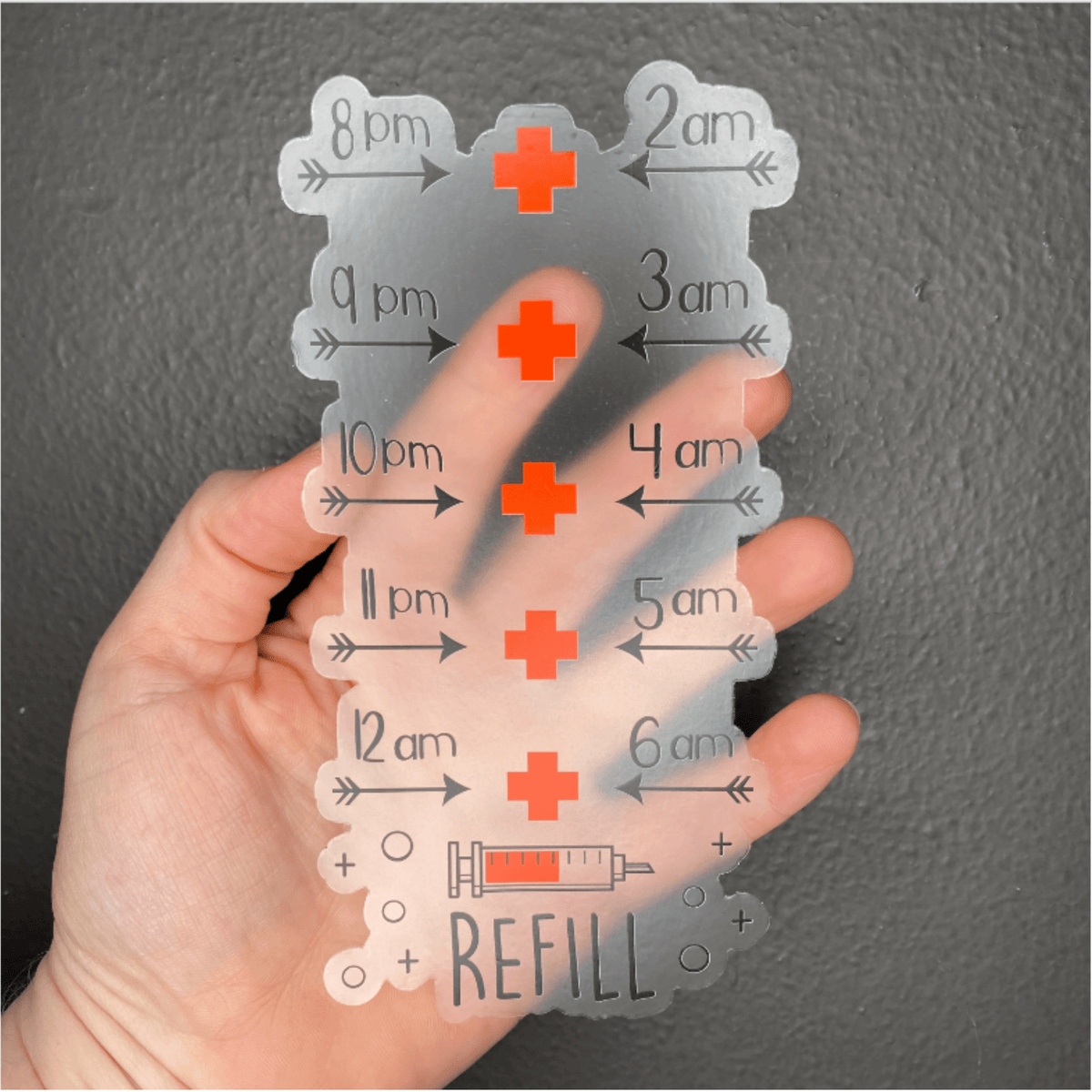 Transparent NURSE Water Tracker Sticker AM or PM | Motivational Water Bottle Sticker