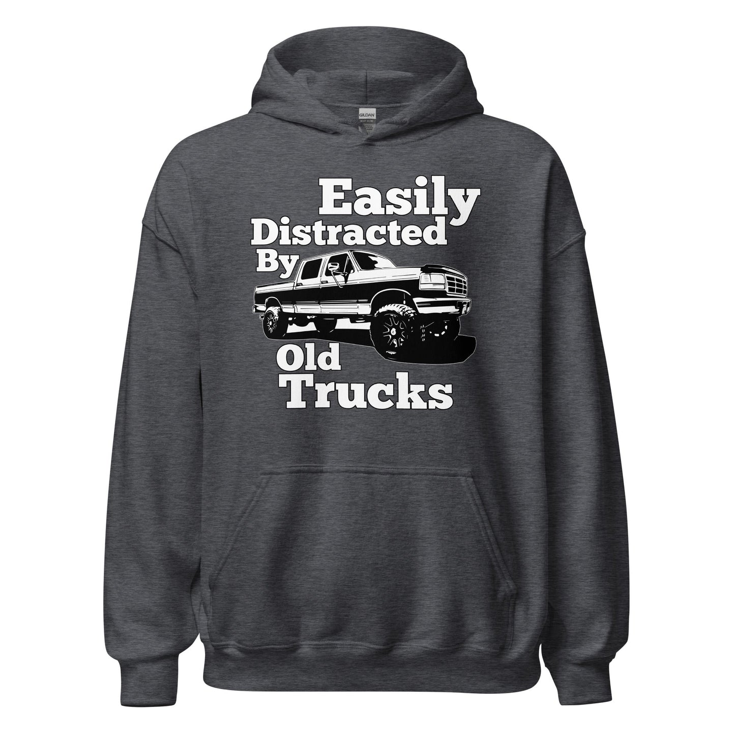 OBS Truck Hoodie, Easily Distracted By Old Trucks