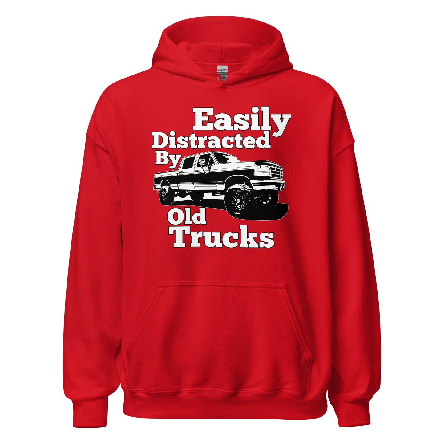 OBS Truck Hoodie, Easily Distracted By Old Trucks