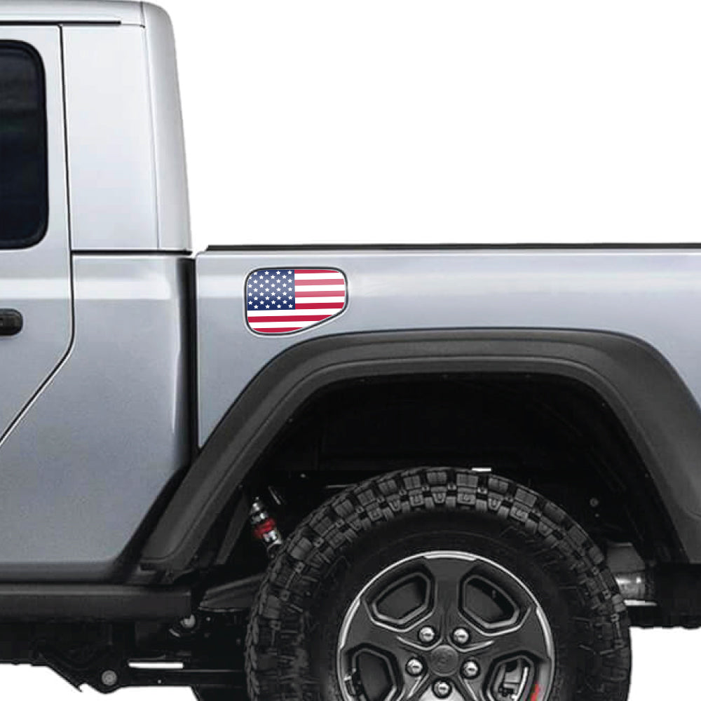 Old Glory Distressed Gas Cap Decal for JT or Gladiator