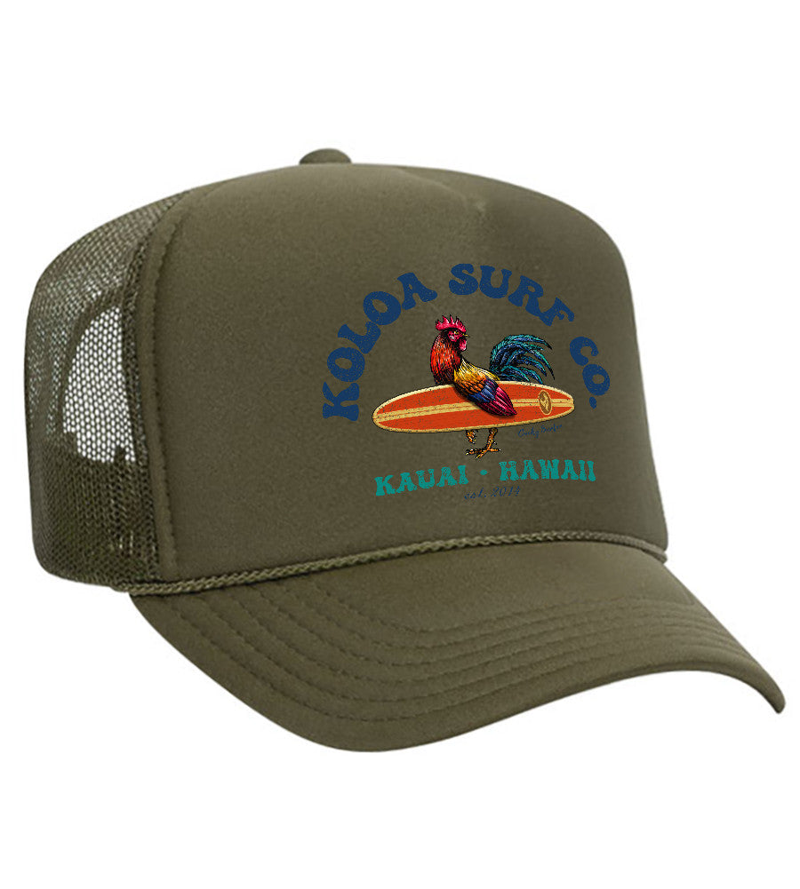 Cocky Surfer Foam Trucker Hat - Classic Mesh Snapback Cap