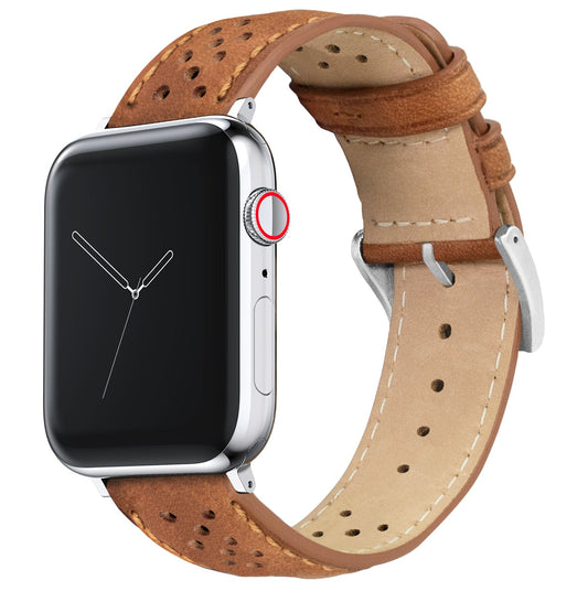 Apple Watch Caramel Brown Racing Horween® Leather Watch Band