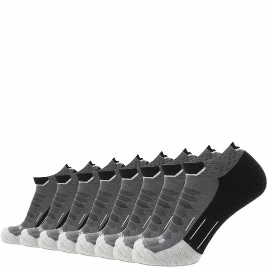 8 Pairs Obsidian - Run Ankle Midweight Merino Wool Sock