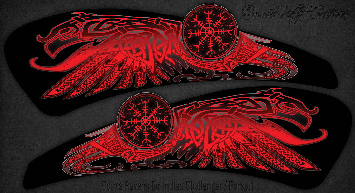 Odin's Ravens Tank Decal Set for Indian Powerplus lineup