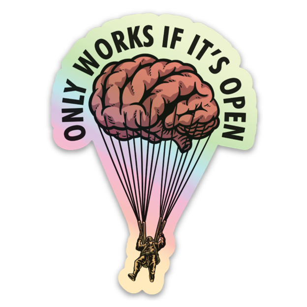 Open Minds Holographic Sticker