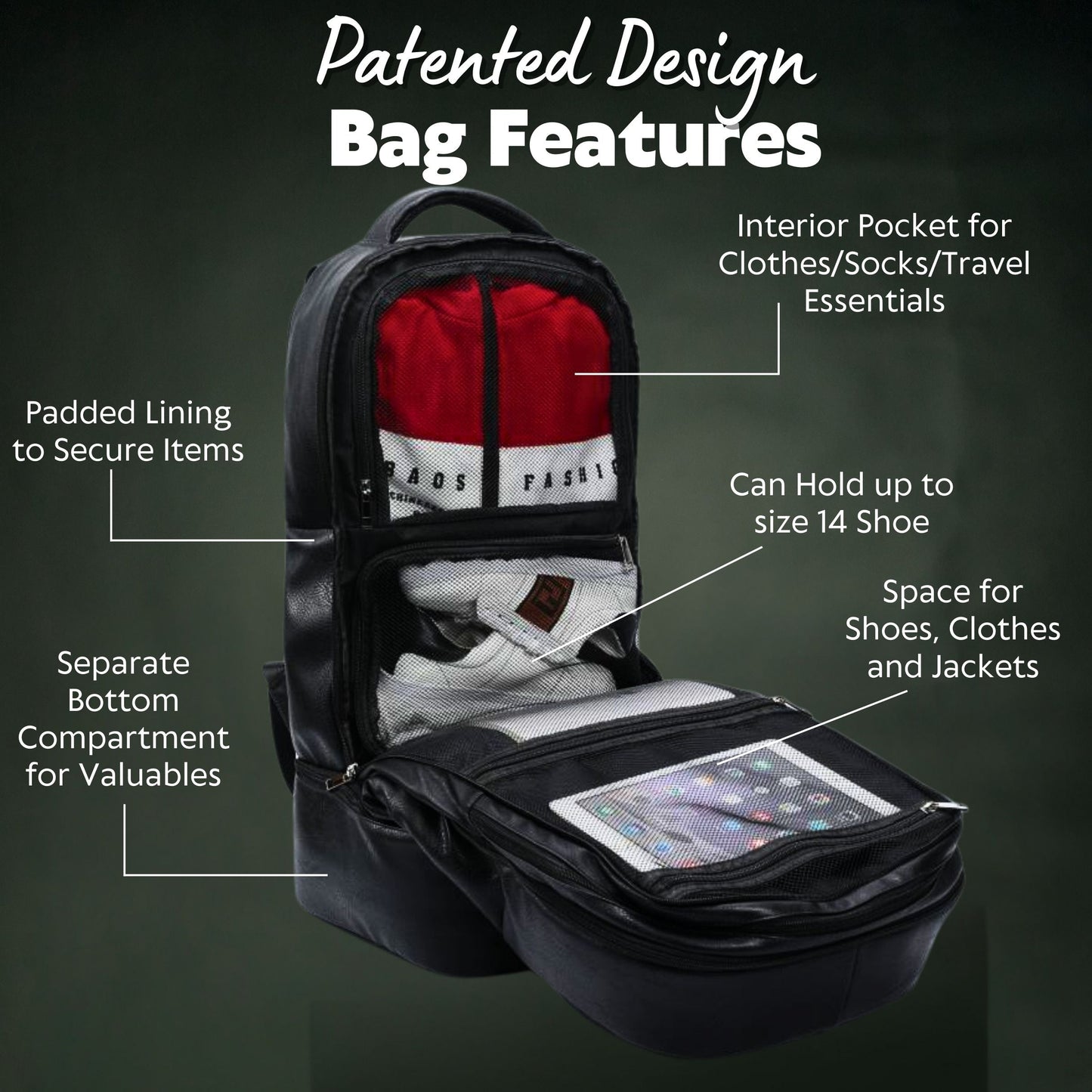 Brown Leather Luxury Patented Carry-On Bag (Only 300 Made)